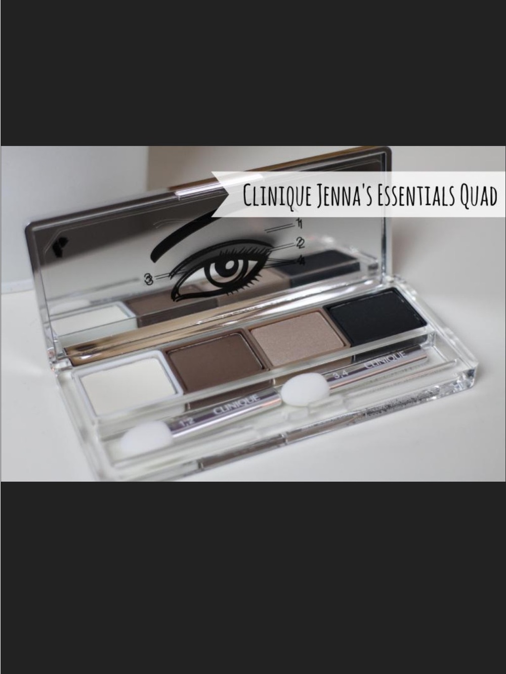 Clinique Jenna’s Essentials Eyeshadow Quad - White, Taupe, Brown & Black